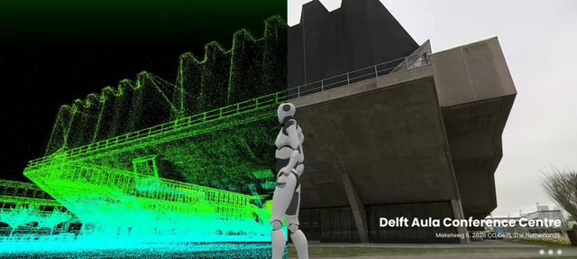 Delft Aula under the Gaussian splatting representation