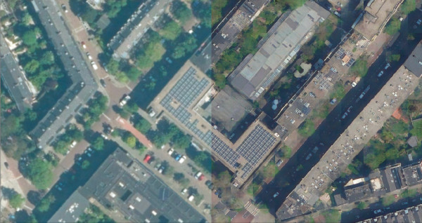 Super-resolution of aerial imagery